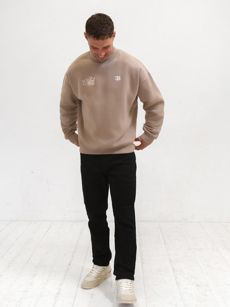 Club Relaxed Jumper - Brown