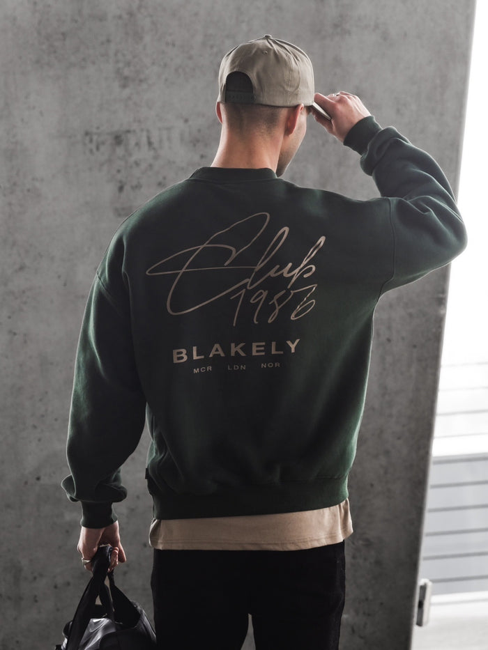 Club Relaxed Jumper - Forest Green