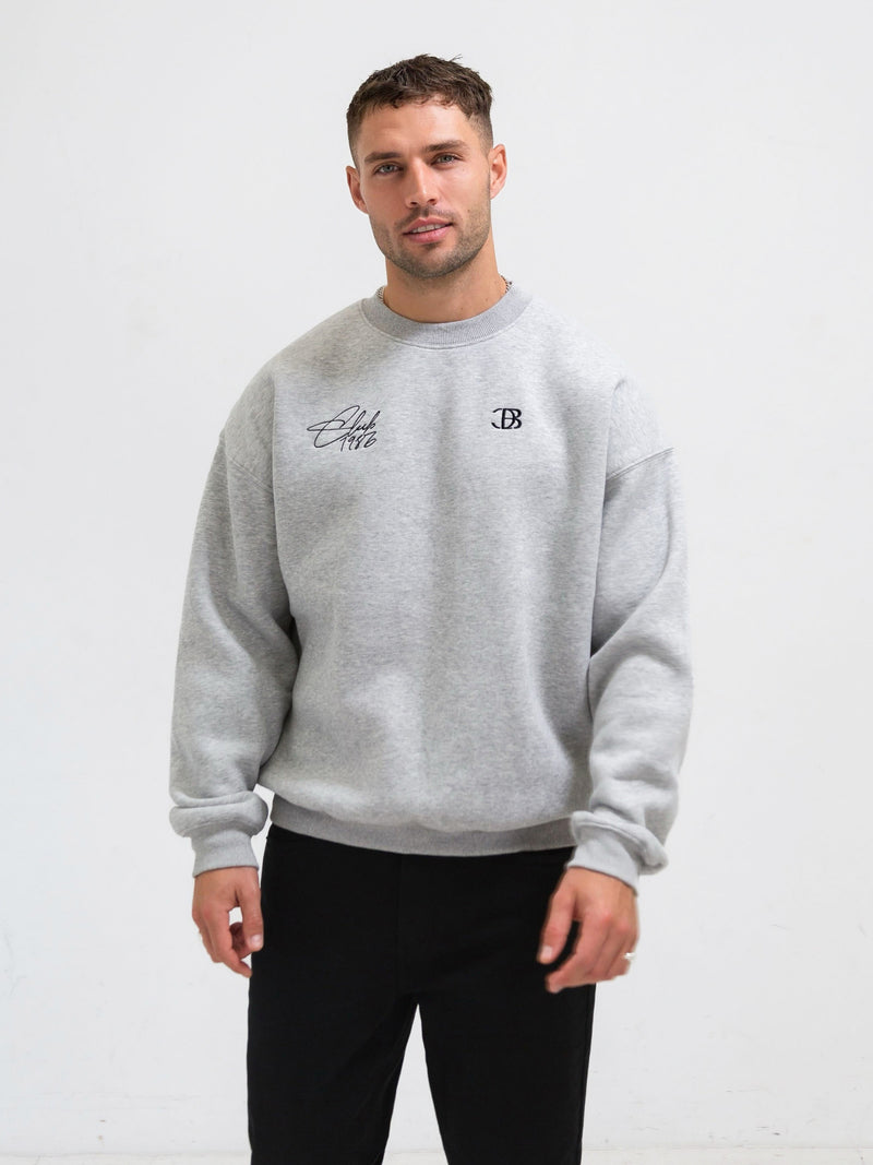 Club Relaxed Jumper - Marl Grey