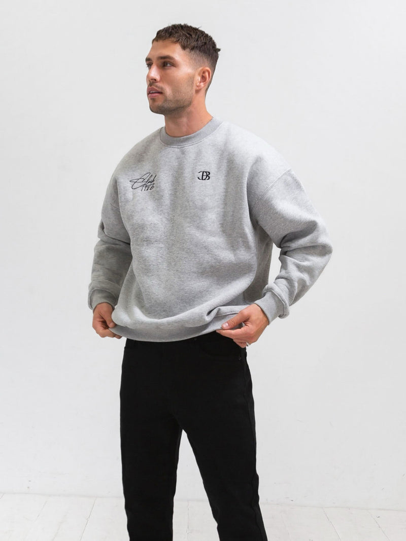 Club Relaxed Jumper - Marl Grey