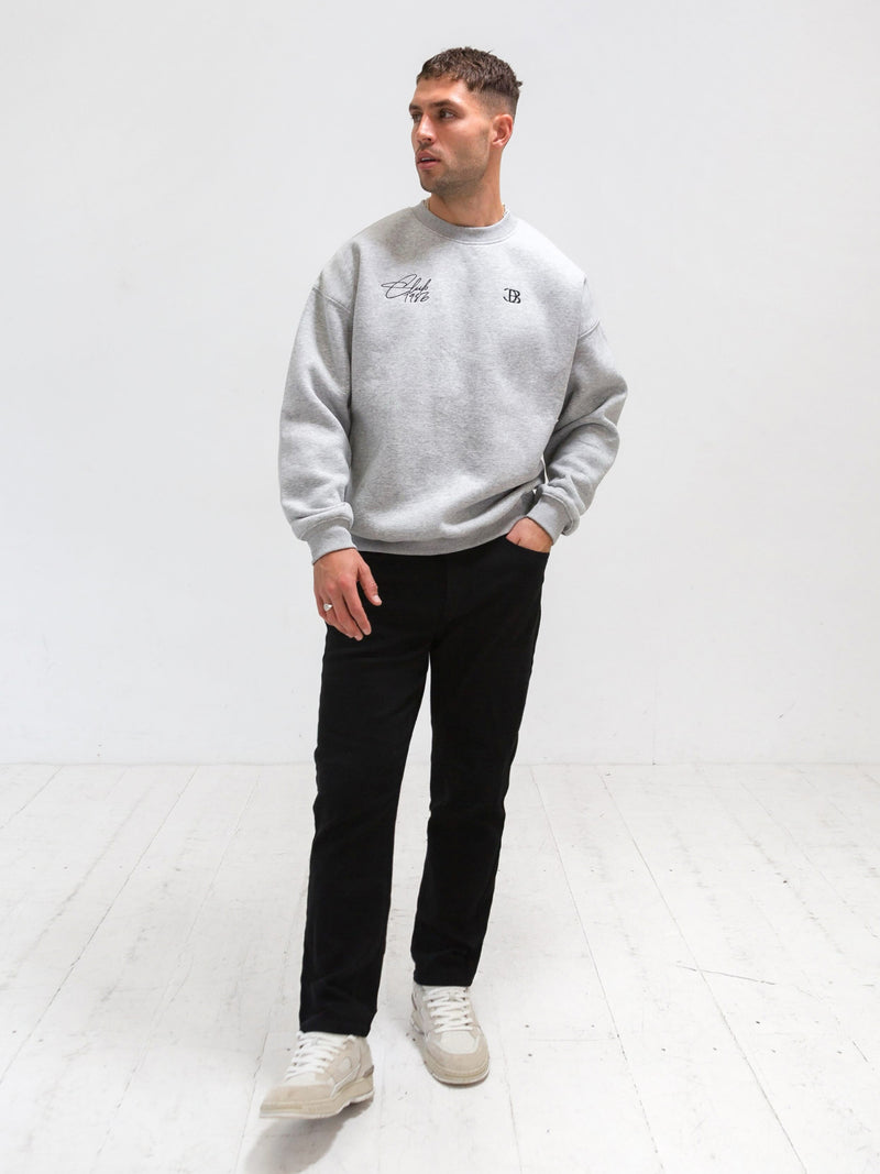 Club Relaxed Jumper - Marl Grey