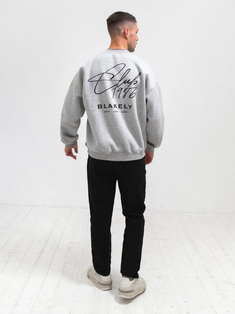 Club Relaxed Jumper - Marl Grey