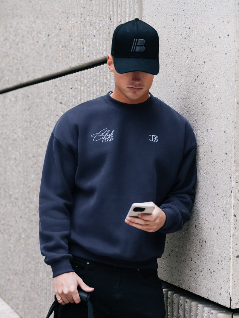 Club Relaxed Jumper - Navy