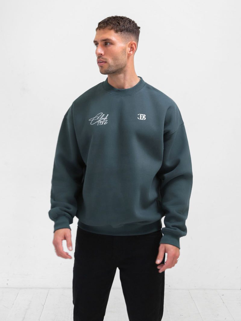 Club Relaxed Jumper - Teal Green