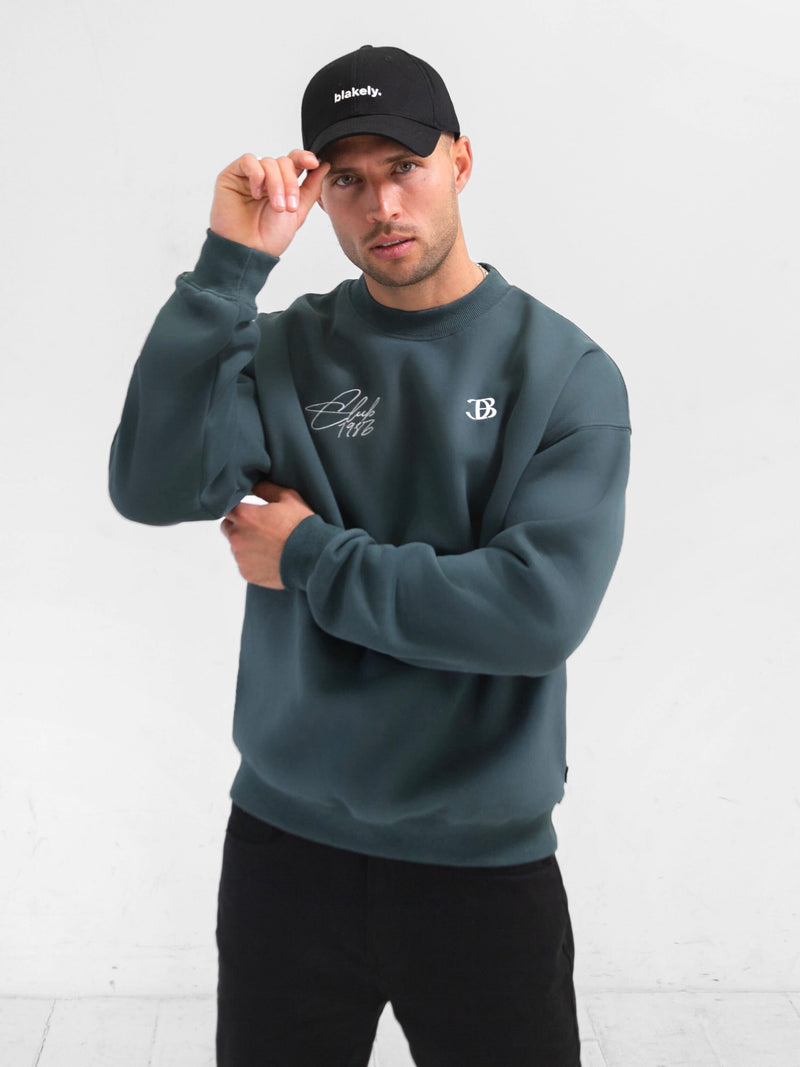 Club Relaxed Jumper - Teal Green