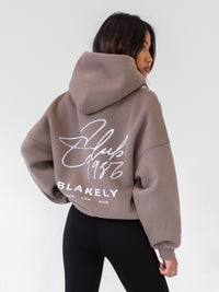 Club Oversized Hoodie - Brown