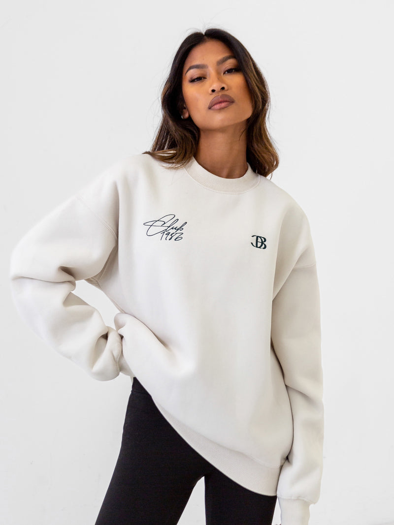 Club Oversized Jumper - Chalk