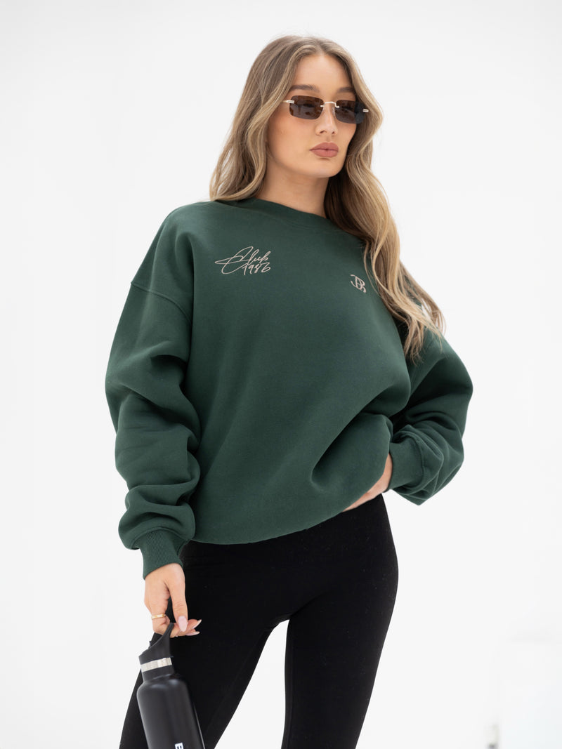 Club Oversized Jumper - Forest Green