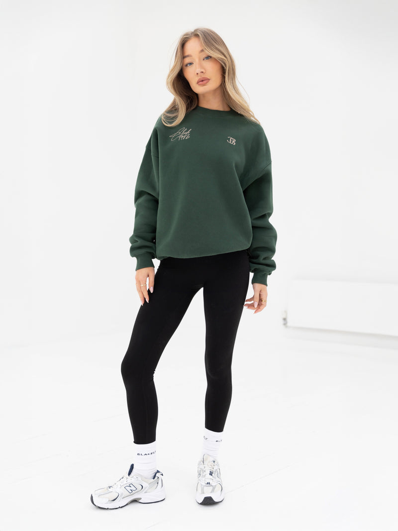 Club Oversized Jumper - Forest Green