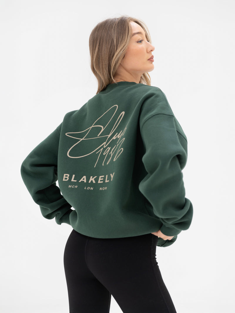 Club Oversized Jumper - Forest Green