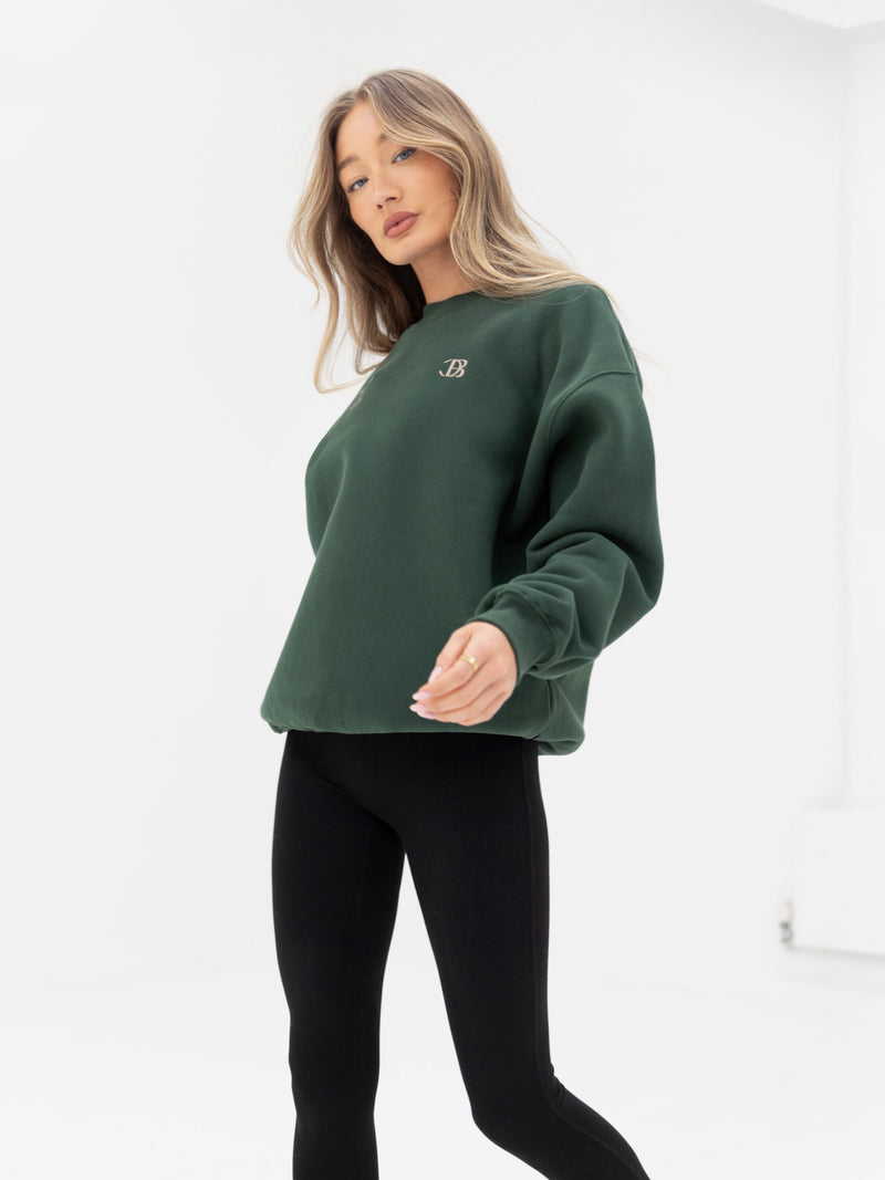 Club Oversized Jumper - Forest Green