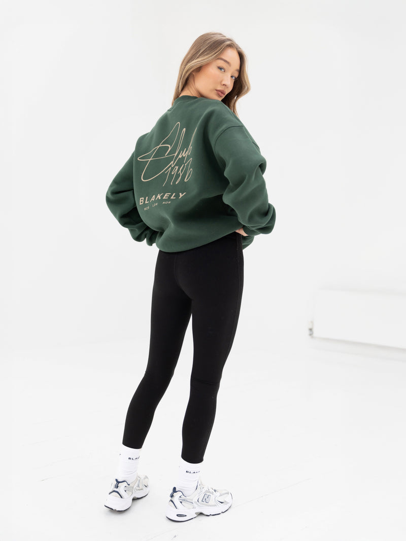 Club Oversized Jumper - Forest Green