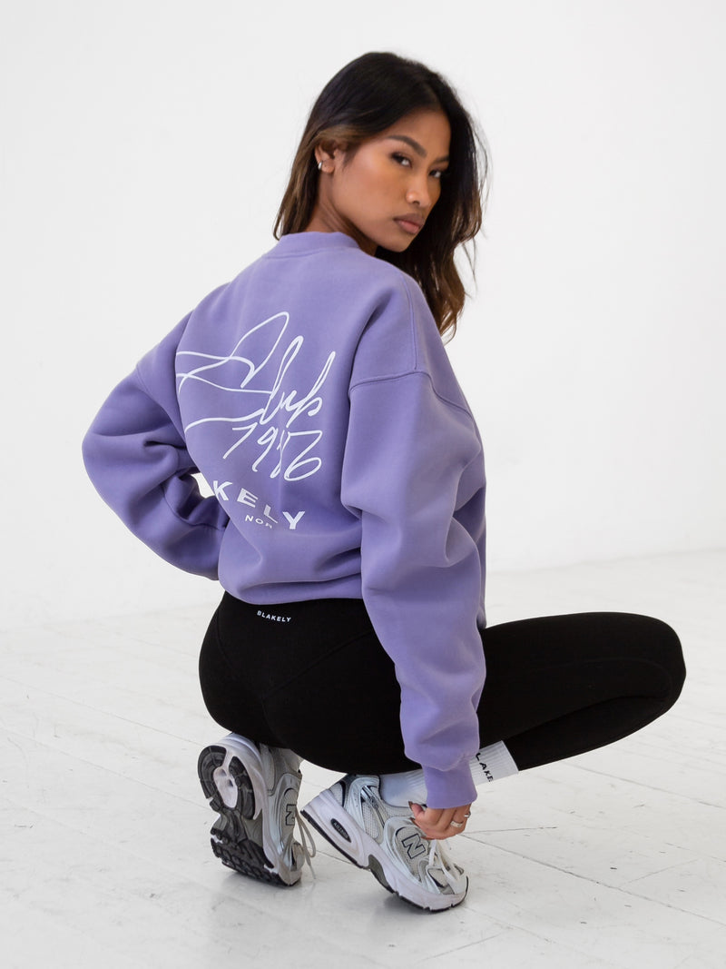 Club Oversized Jumper - Violet