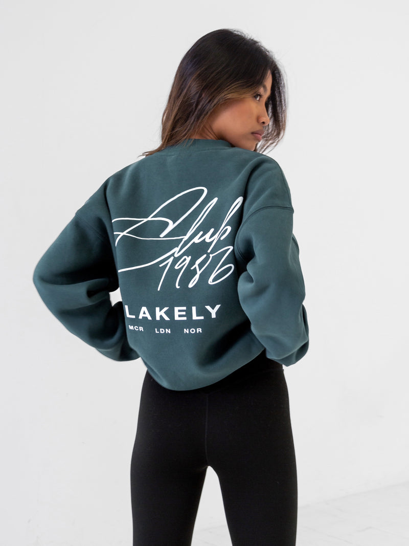 Club Oversized Jumper - Teal Green