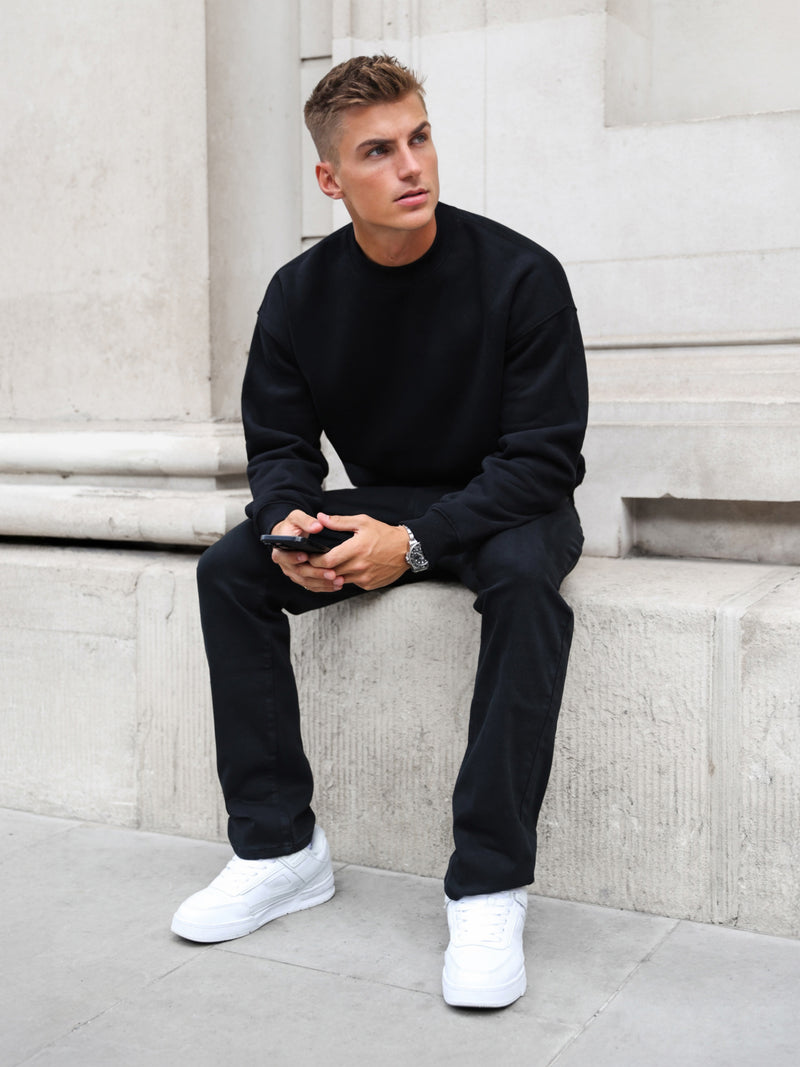 Enzo Relaxed Jumper - Black