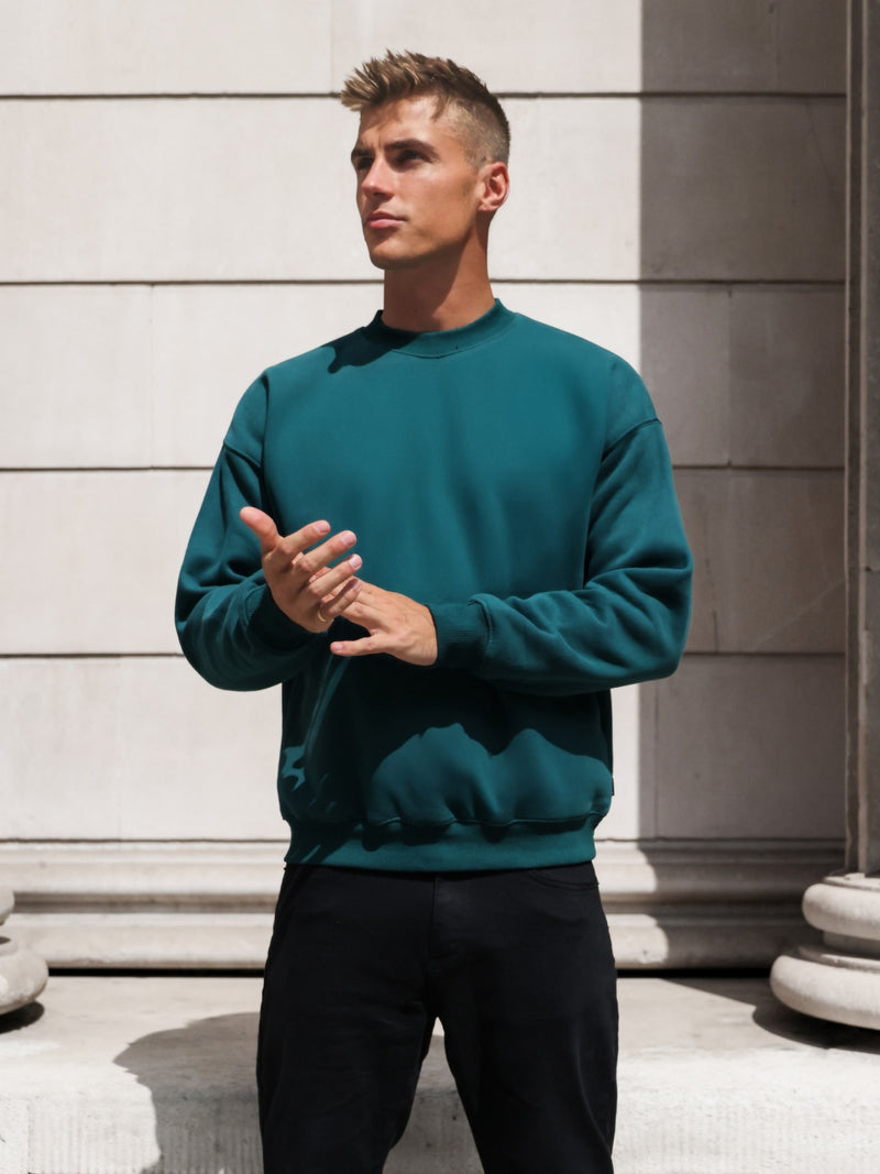 Enzo Relaxed Jumper - Deep Green
