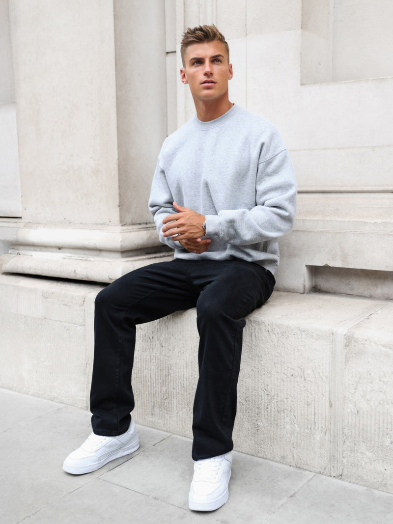 Enzo Relaxed Jumper - Marl Grey