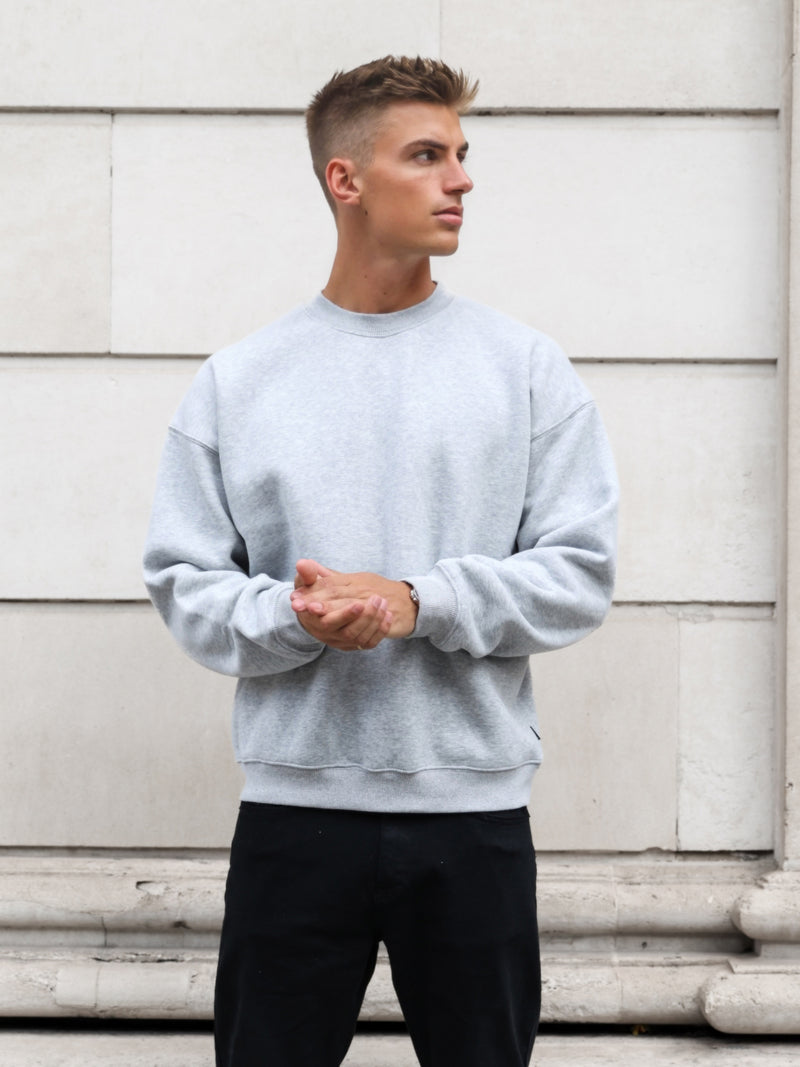 Enzo Relaxed Jumper - Marl Grey