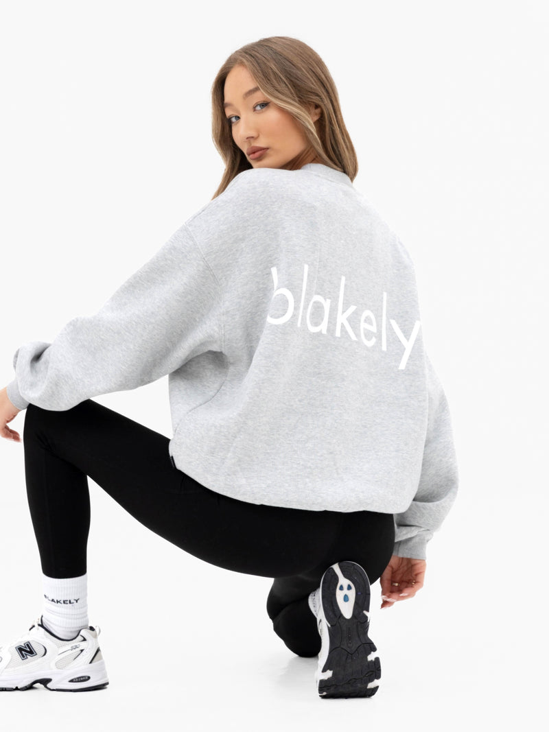 Thea Oversized Jumper - Marl Grey