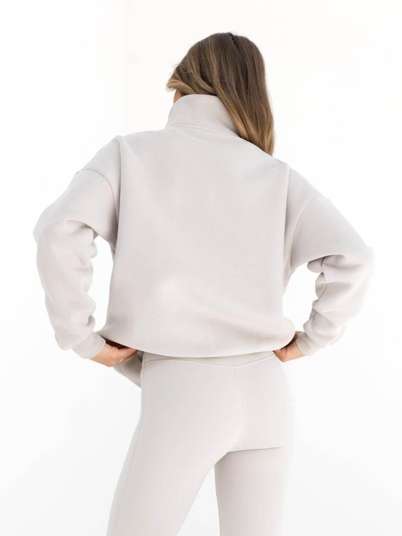 Active Studios 1/4 Zip Jumper - Ivory