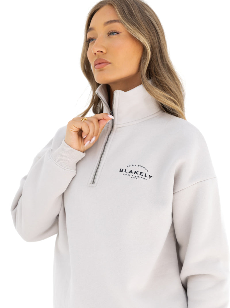 Active Studios 1/4 Zip Jumper - Ivory