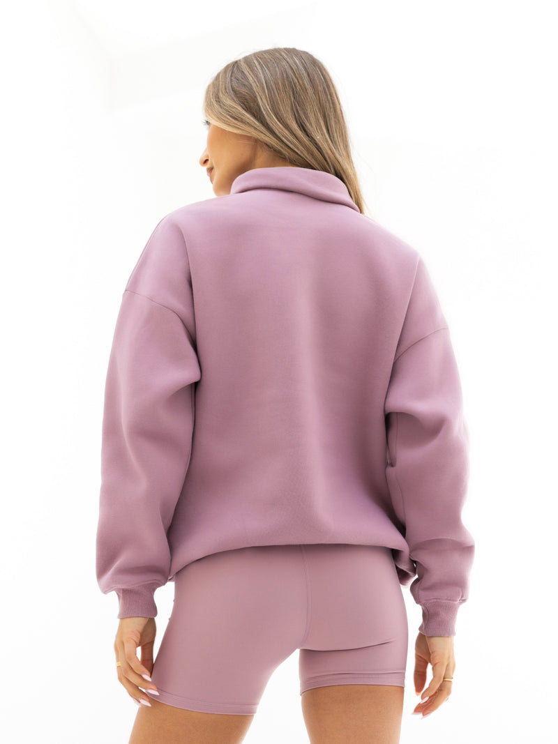 Active Studios 1/4 Zip Jumper - Dusty Pink