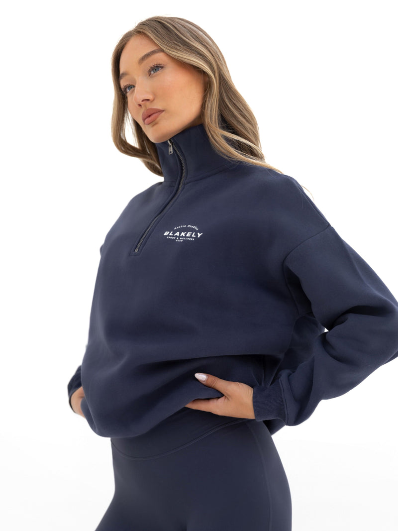 Active Studios 1/4 Zip Jumper - True Navy