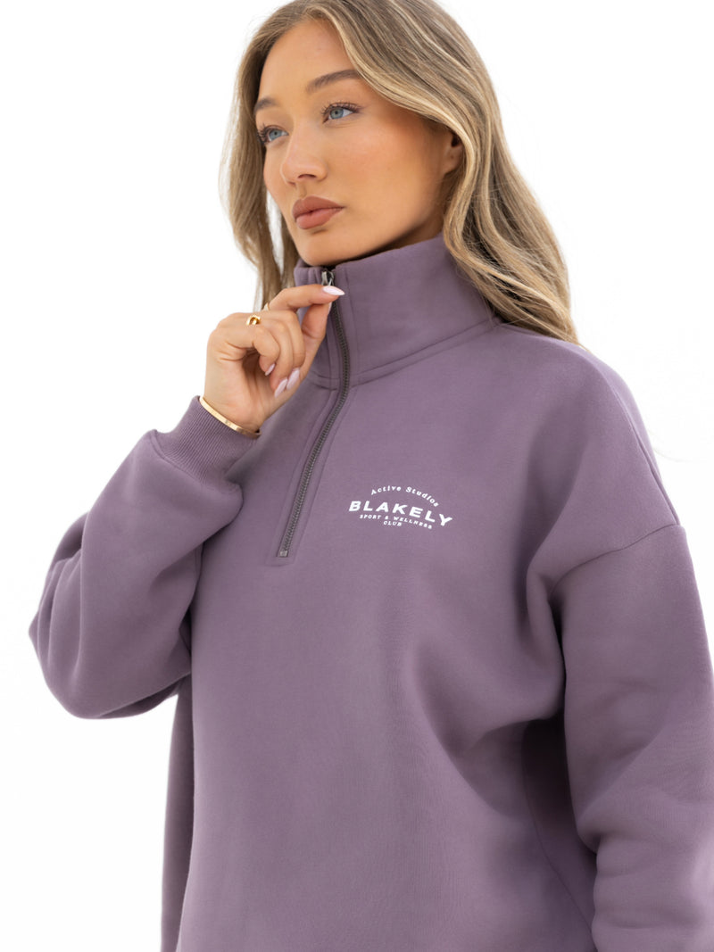 Active Studios 1/4 Zip Jumper - Grape