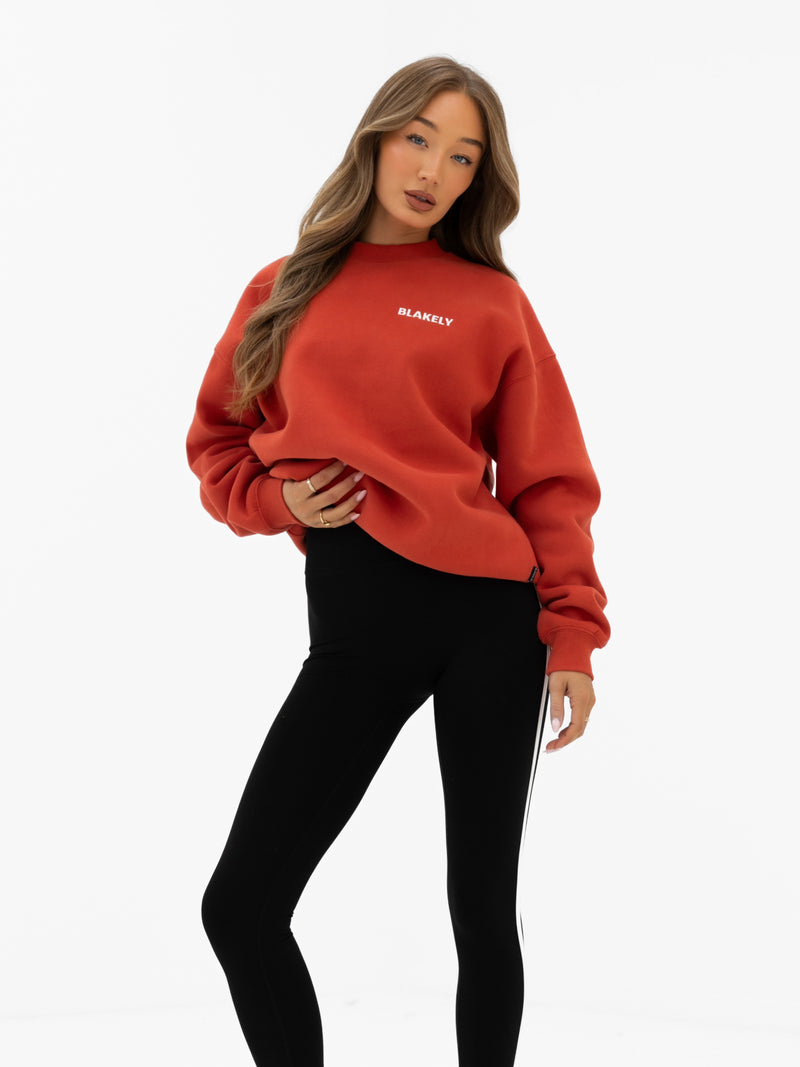 Naomi Oversized Jumper - Washed Red