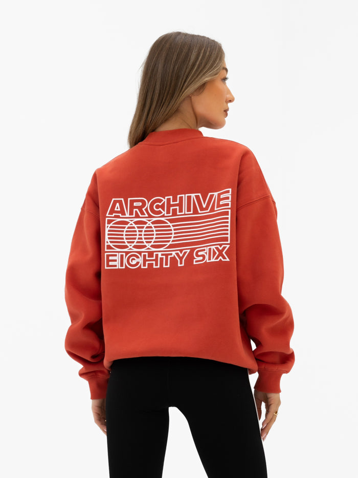 Naomi Oversized Jumper - Washed Red