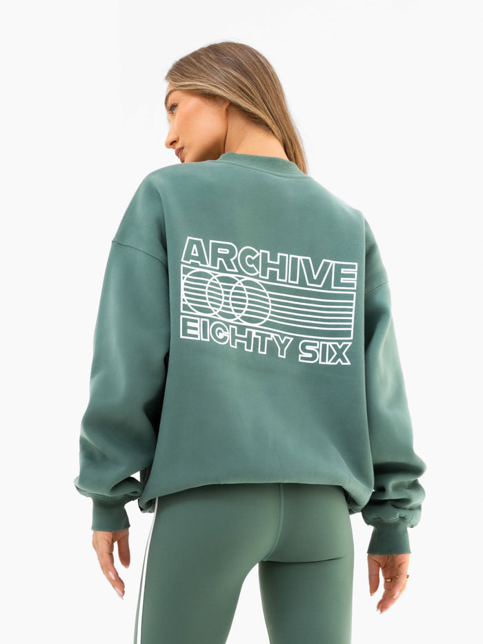 Naomi Oversized Jumper - Vintage Green