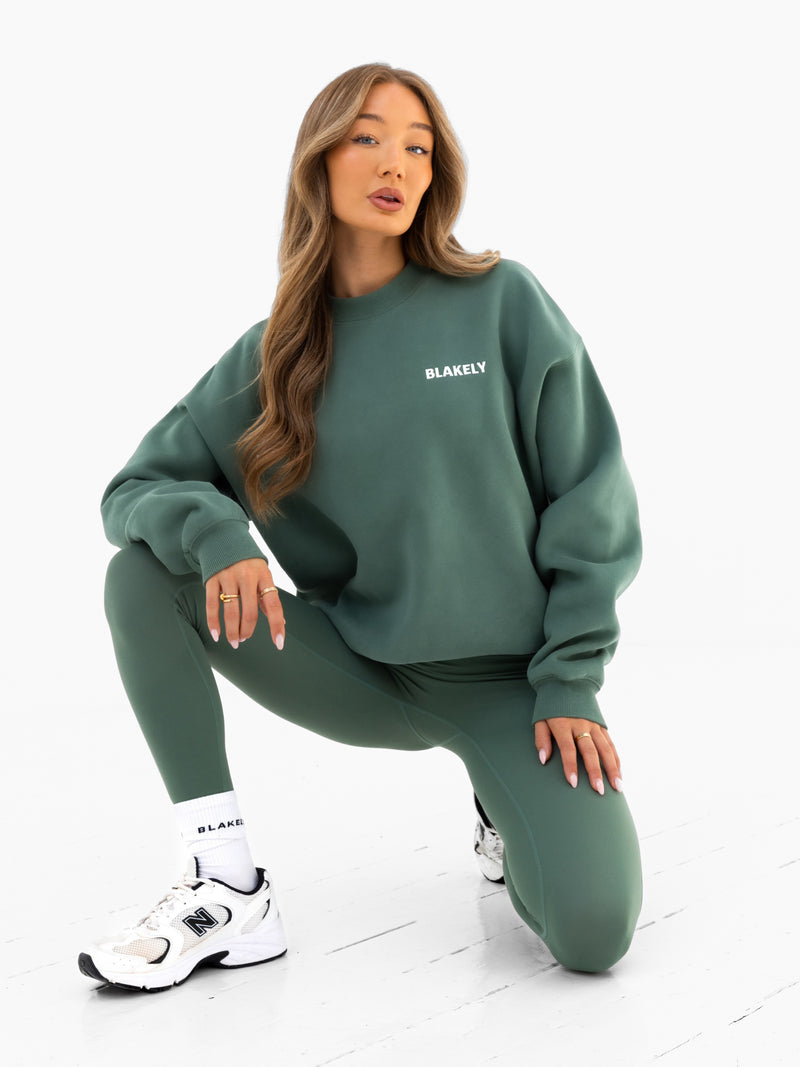 Naomi Oversized Jumper - Vintage Green