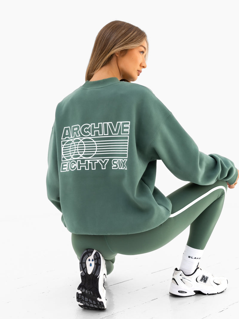 Naomi Oversized Jumper - Vintage Green