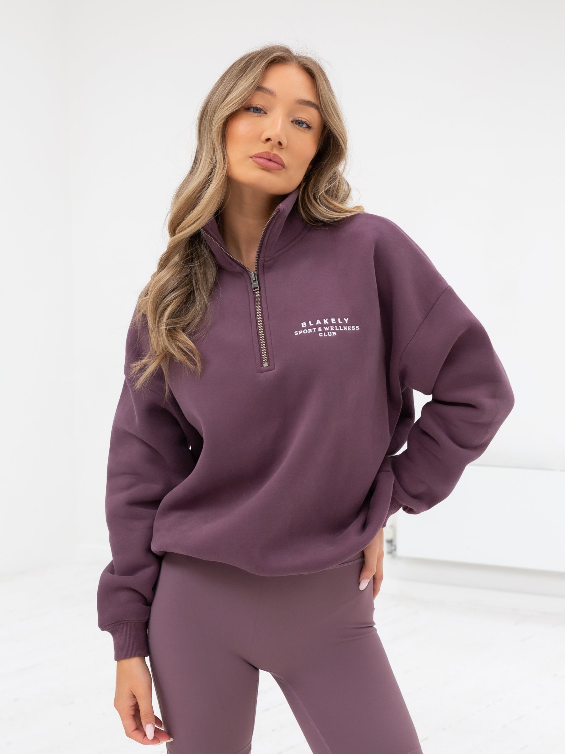 Buy Blakely Light Plum Ultimate 1/4 Zip Jumper Free delivery on