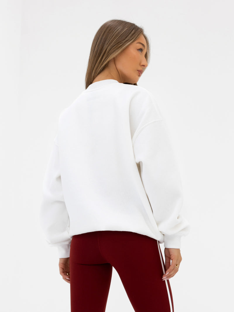 Jada Oversized Jumper - Flat White
