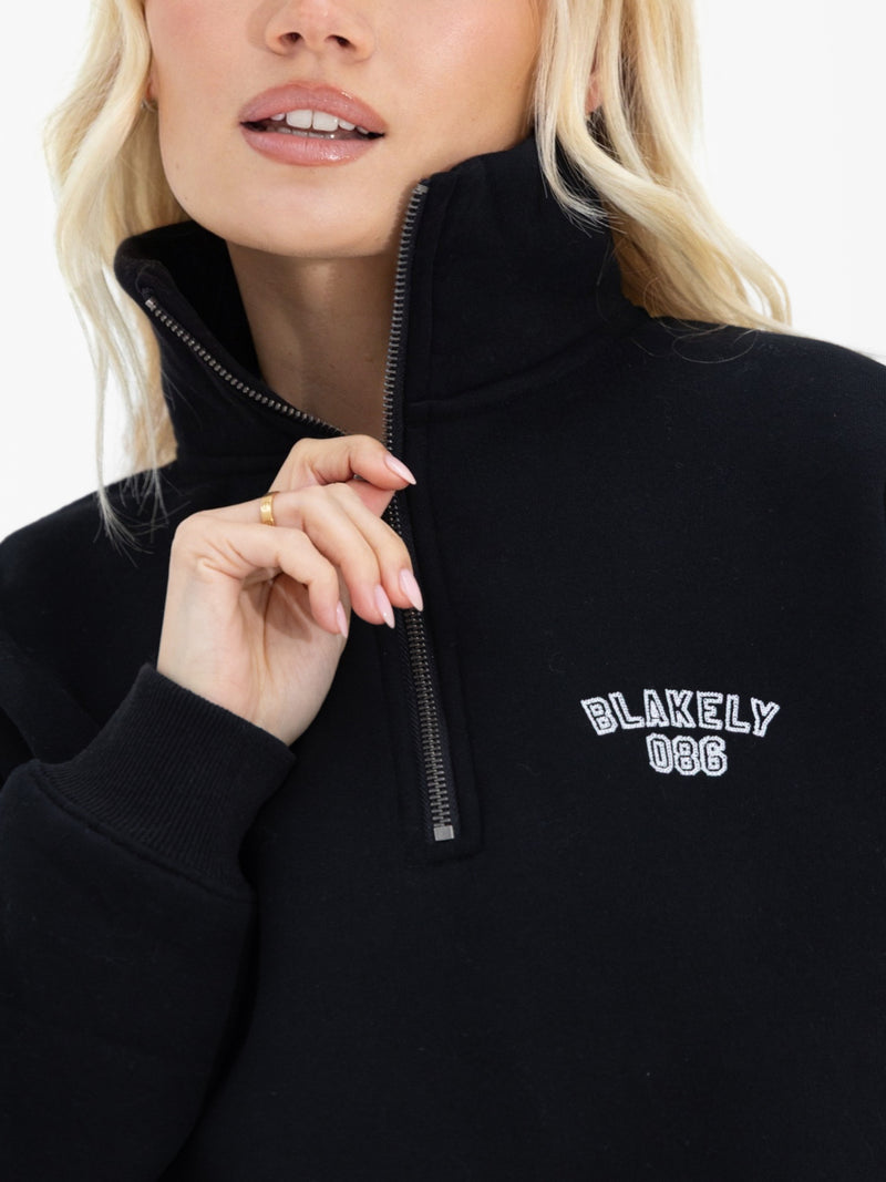 Alexis 1/4 Zip Jumper - Black