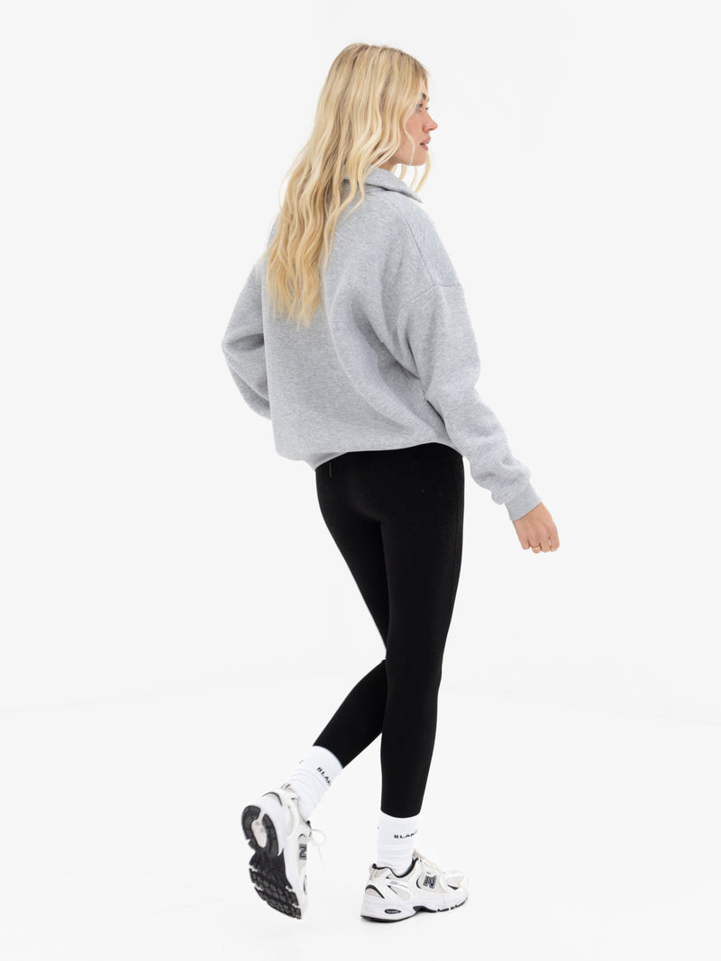 Alexis 1/4 Zip Jumper - Marl Grey