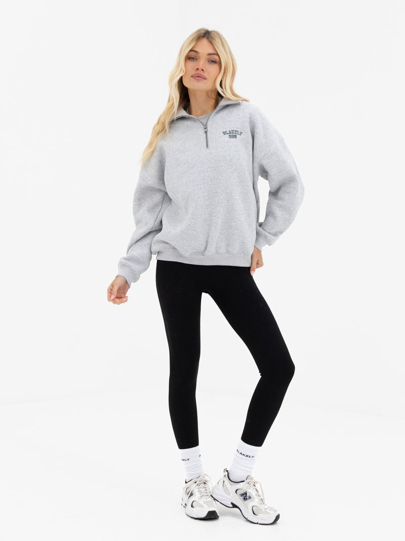 Alexis 1/4 Zip Jumper - Marl Grey