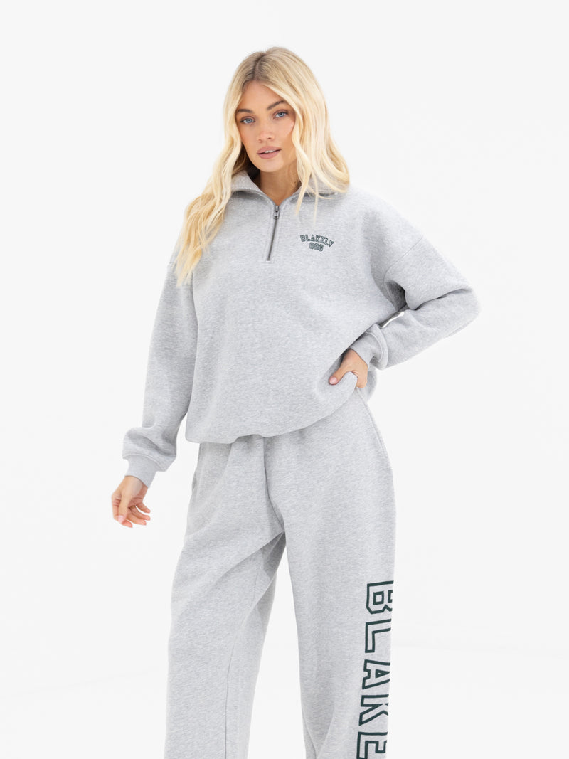 Alexis 1/4 Zip Jumper - Marl Grey