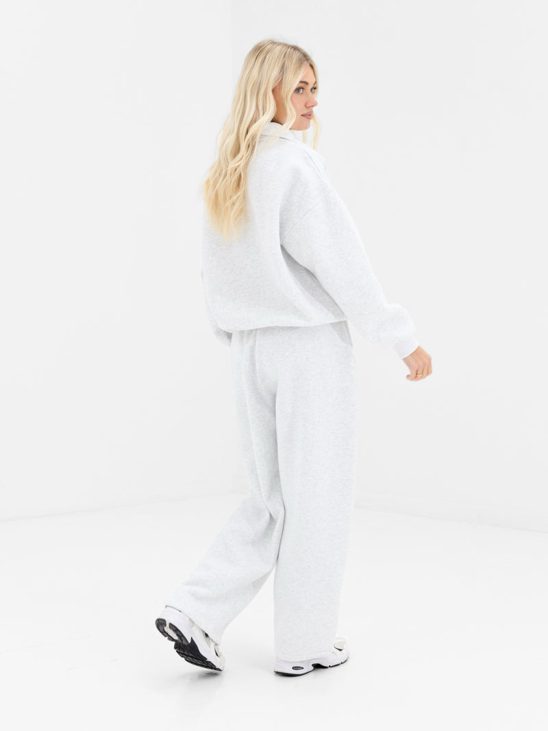 Alexis 1/4 Zip Jumper - Marl White