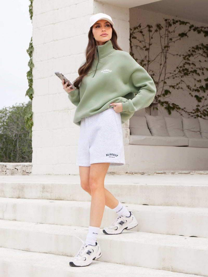 Heritage 1/4 Zip Jumper - Light Green