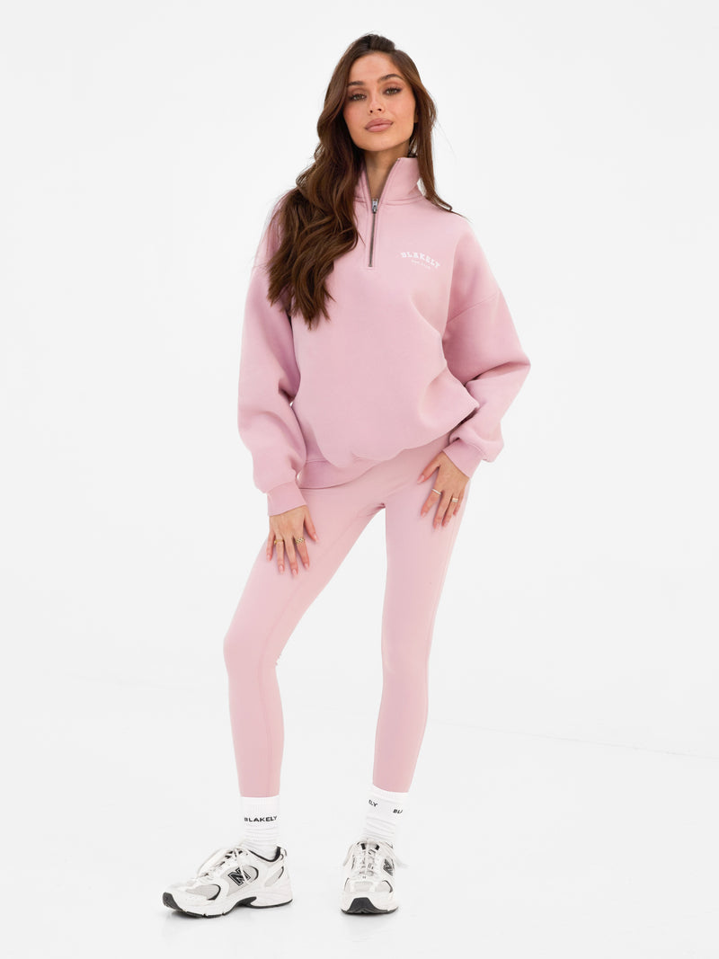 Heritage 1/4 Zip Jumper - Vintage Pink