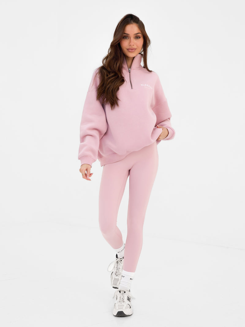 Heritage 1/4 Zip Jumper - Vintage Pink
