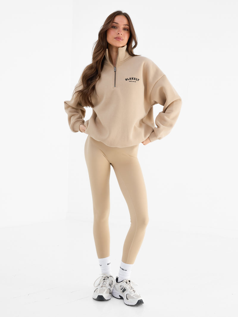 Heritage 1/4 Zip Jumper - Tan