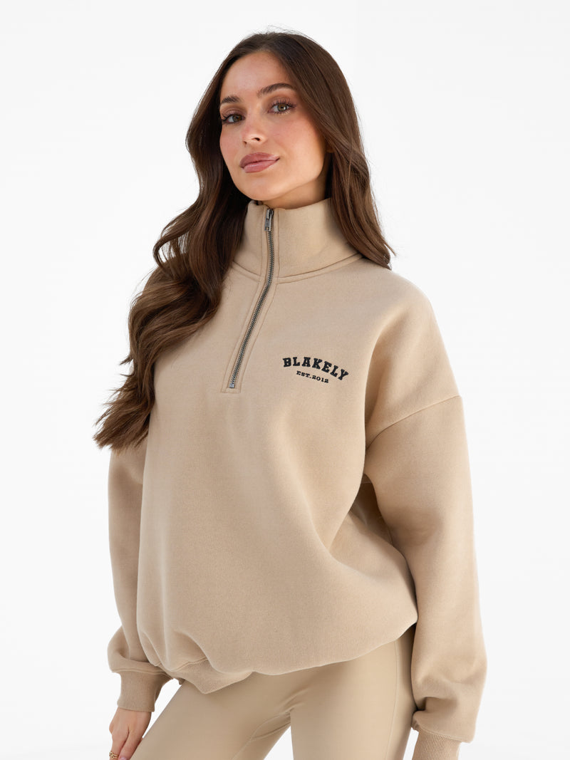 Heritage 1/4 Zip Jumper - Tan