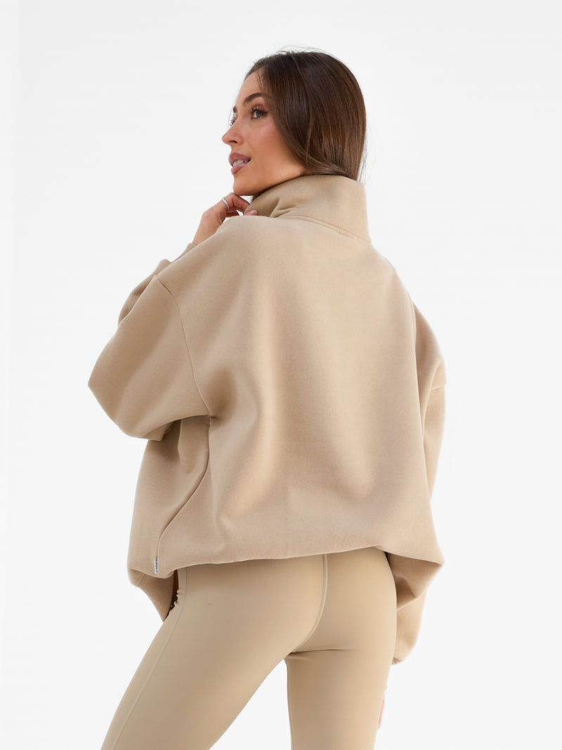 Heritage 1/4 Zip Jumper - Tan