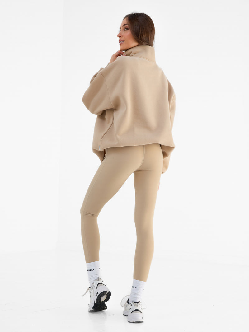 Heritage 1/4 Zip Jumper - Tan