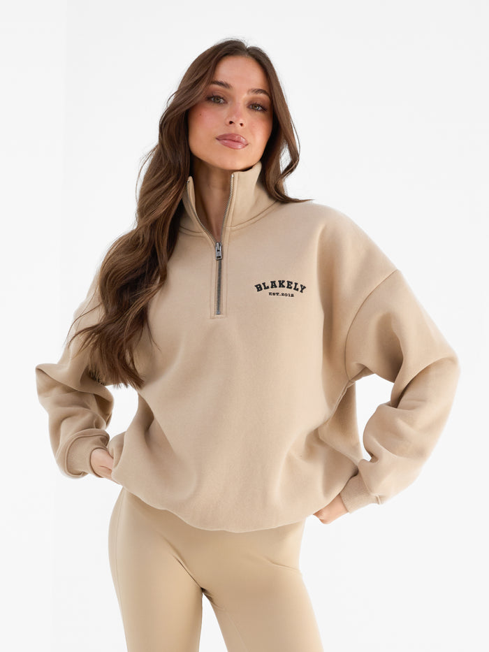 Heritage 1/4 Zip Jumper - Tan