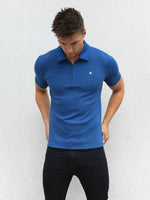 Toulon Textured Polo - Blue