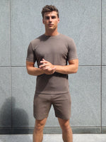 Toulon Textured T-Shirt - Brown